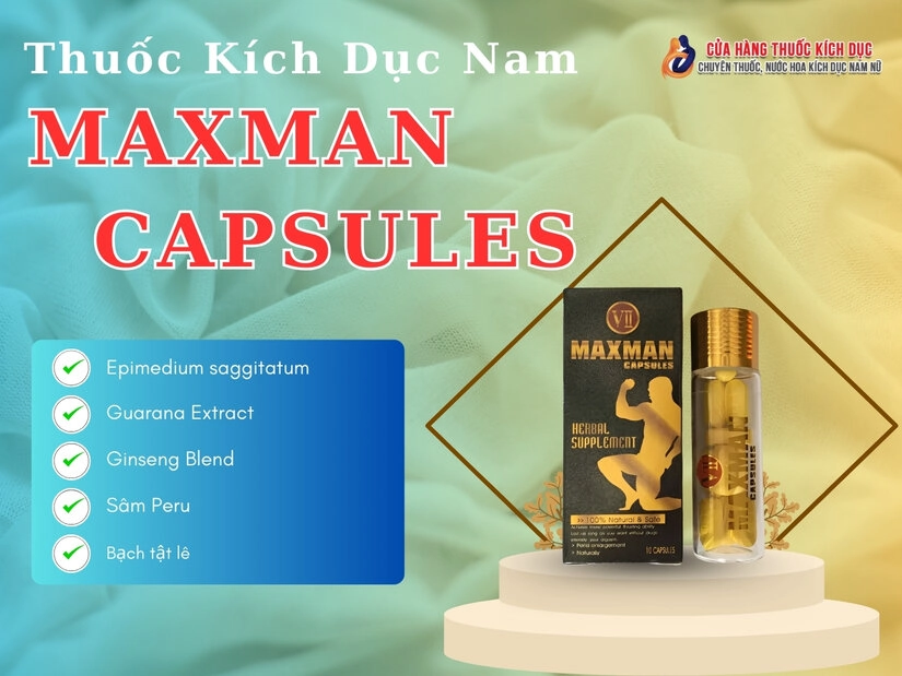 Thành phần chính của thuốc kích dục nam MaxMan Capsules