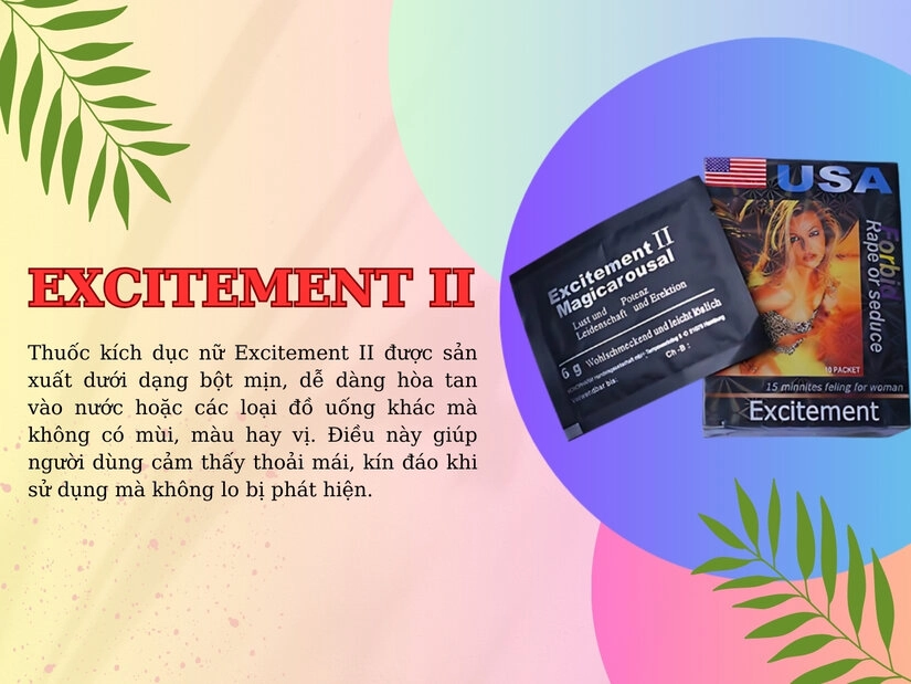GIỚI THIỆU THUỐC KÍCH DỤC NỮ DẠNG BỘT EXCITEMENT II