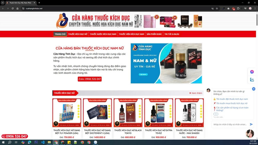 Cửa Hàng Tình Dục - Cung cấp thuốc kích dục chính hãng giá tốt