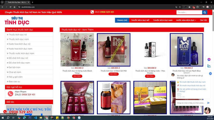 Siêu Thị Tình Dục - Chuyên cung cấp thuốc kích dục chất lượng cao