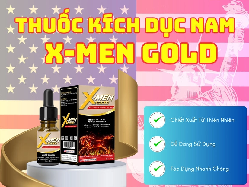 Thuốc kích dục nam X-men Gold - (Mỹ - USA)