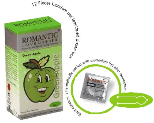 BCS 6 Bao cao su Romantic Green Apple